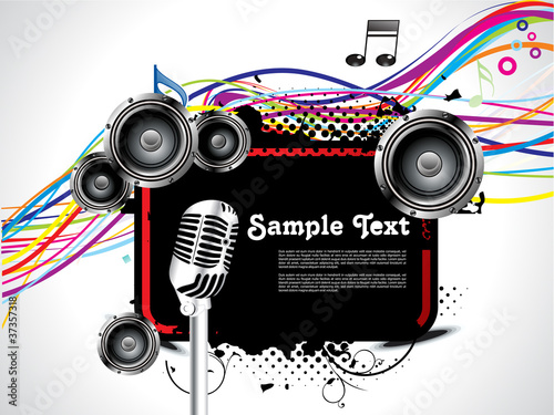 abstract musical background with wave