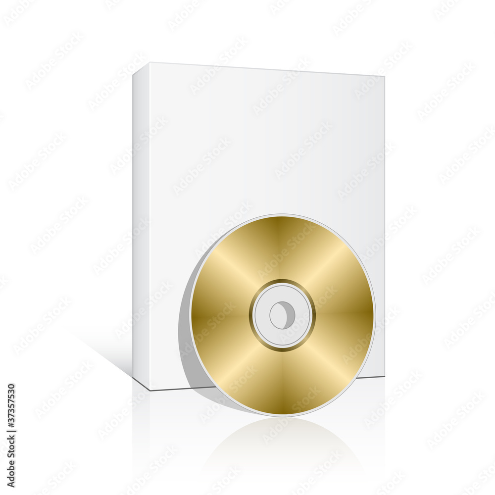 vector 3d box with compact disc vector 3d box with compact disc
