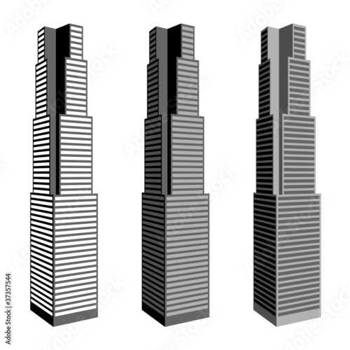 vector skyscraper symbols