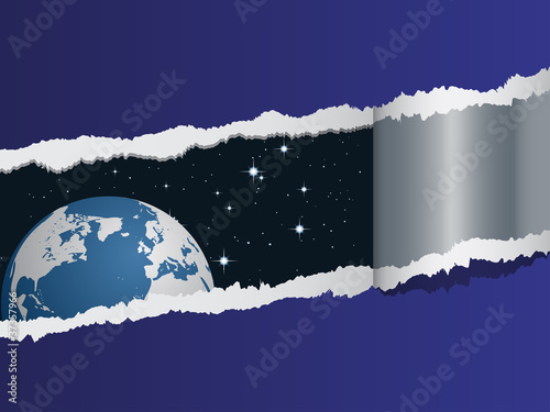 vector view on earth in space