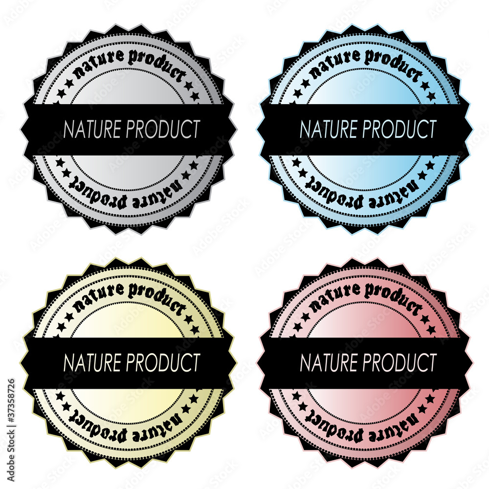 Vector set of nature product labels