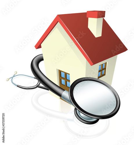 House and stethoscope concept