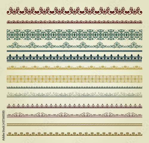 Set of retro borders