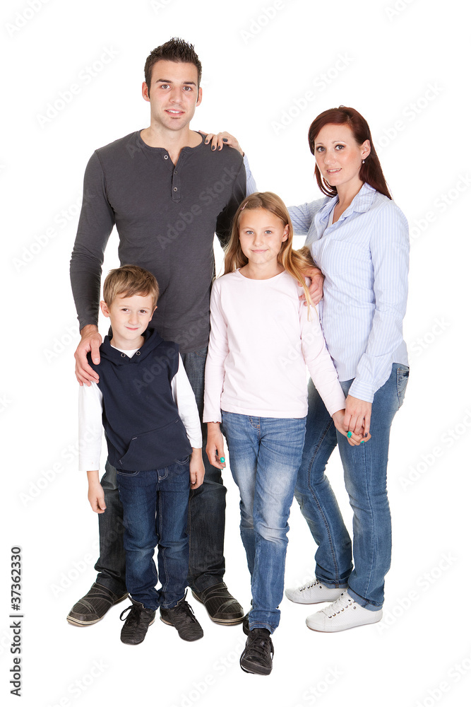Portrait of happy family with their children Portrait of happy family with their children