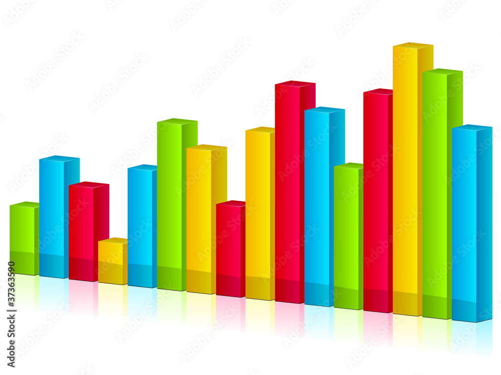 vector 3d shiny graph vector 3d shiny graph