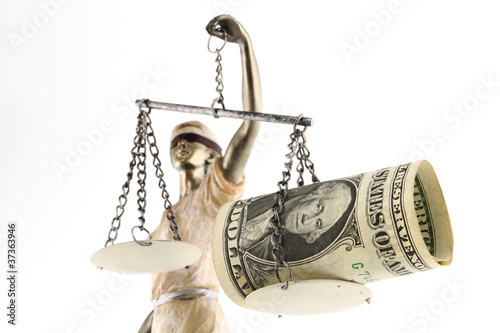 Bilde på lerret Justice is blind ( ... or maybe not )