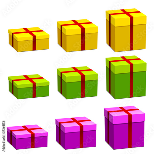 vector gift boxes