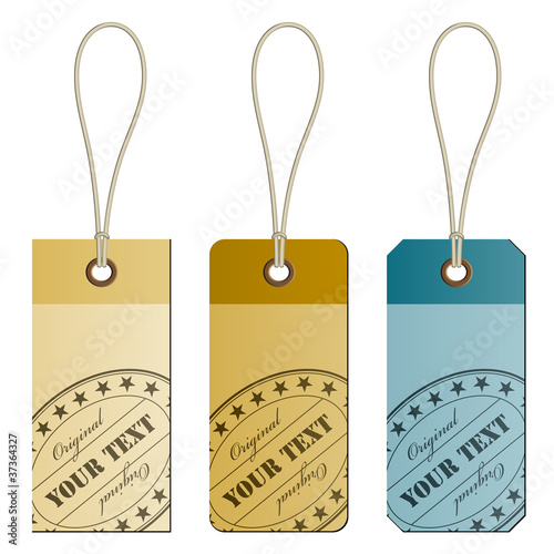 vector original cardboard tags