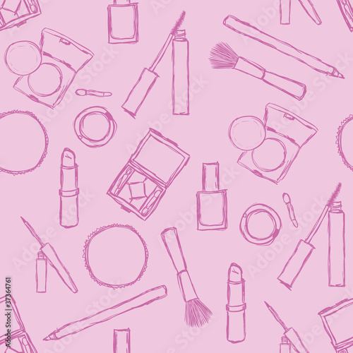 cosmetics seamless pattern