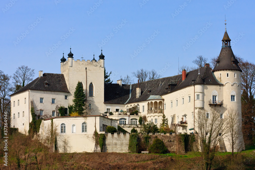 Ottensheim Castle on the danube river, Upper Austria