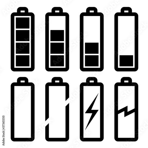 vector symbols of battery level