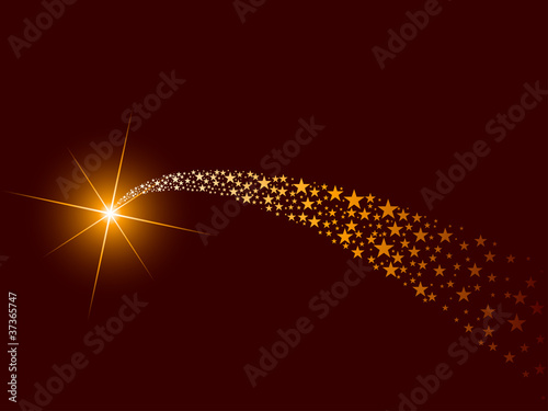 vector blazing comet