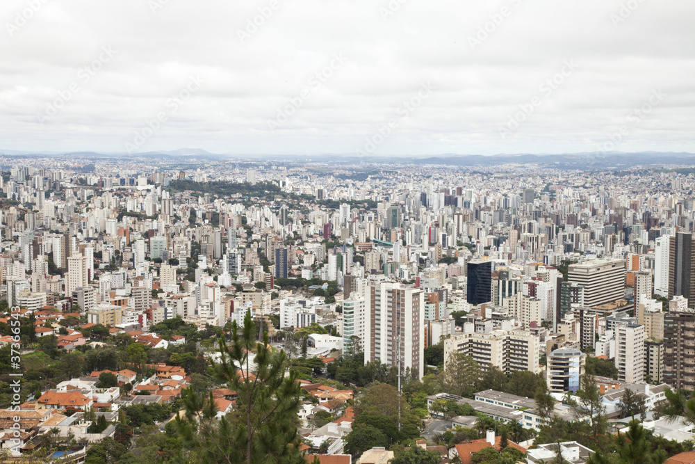 City landscape. Downtown buildings. Belo Horizonte, Brazil.