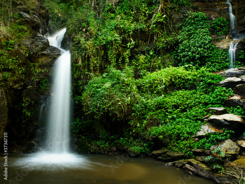 The beauty of a waterfall