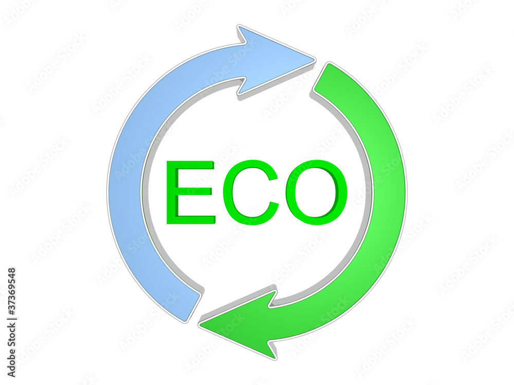 Eco-friendly sign. Isolated on the white background Eco-friendly sign. Isolated on the white background