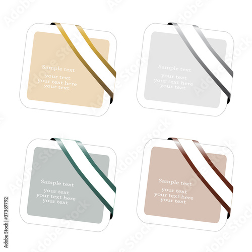 Vector labels with ribbon