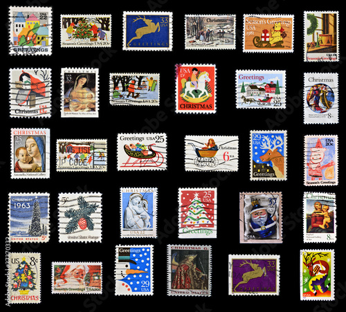Christmas collection of stamps of the United States