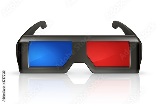 Plastic anaglyph glasses