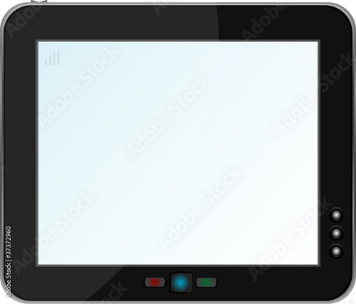 touchpad or tablet pc isolated on white