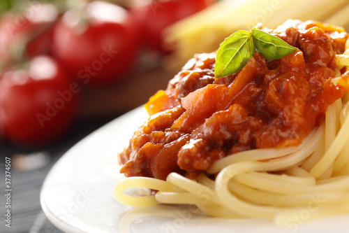 Spaghetti Bolognese. photo