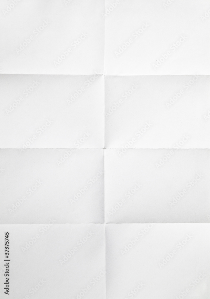 white sheet of paper folded