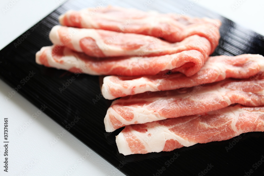 Freshness pork slices