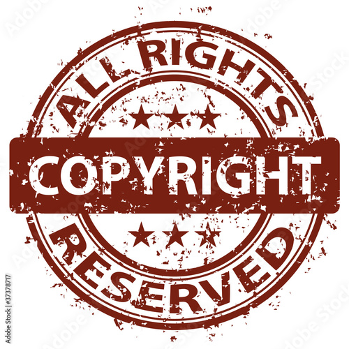 vector damaged copyright stamp