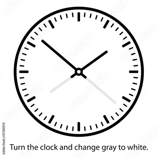 vector clock face - easy change time
