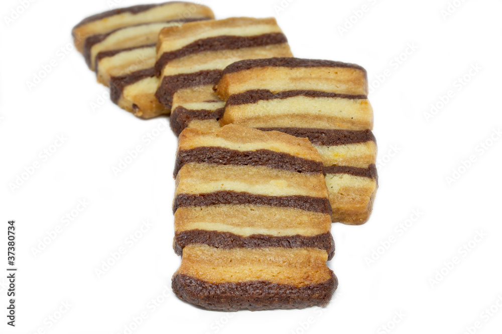 Weihnachtsplätzchen, Zebra Shortbread Weihnachtsplätzchen, Zebra Shortbread