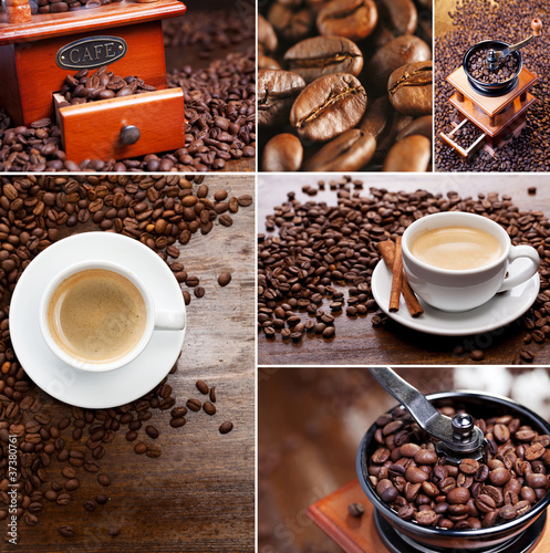 Collage of coffee