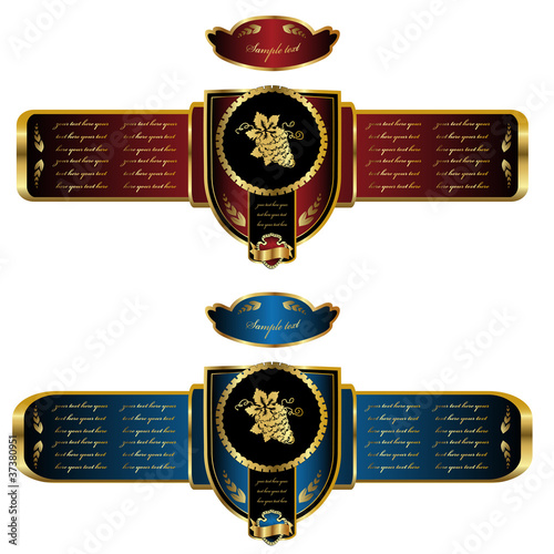 Vector wine labels