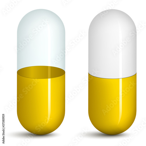 vector yellow pills