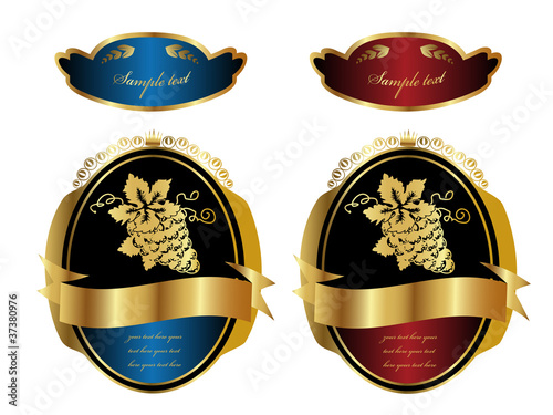 Vector wine labels