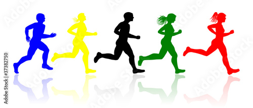 Runners  vector image