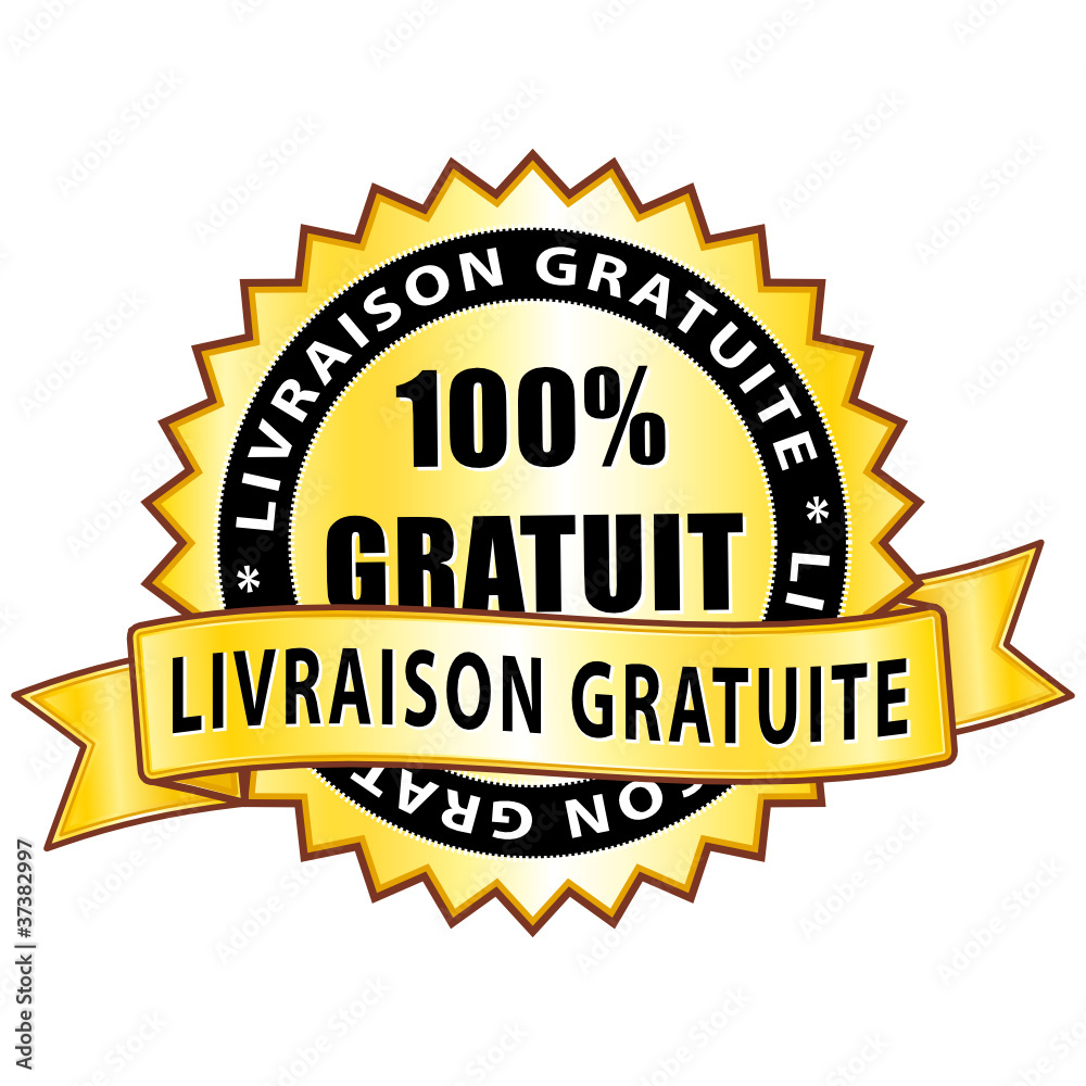 Livraison 100% gratuite. Badge doré.