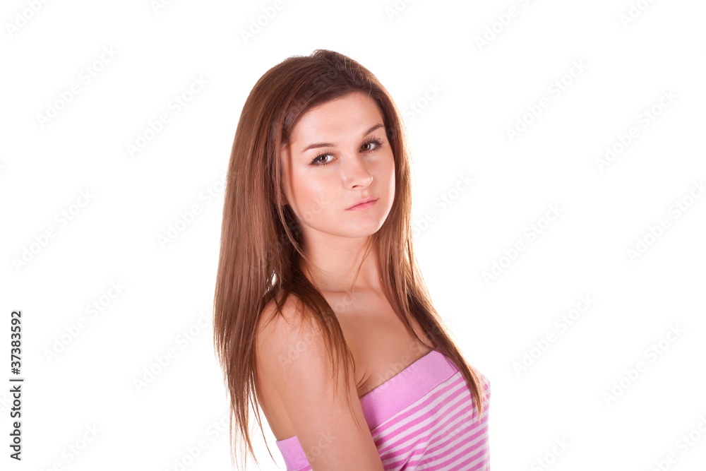 beautiful girl isolated on white background beautiful girl isolated on white background