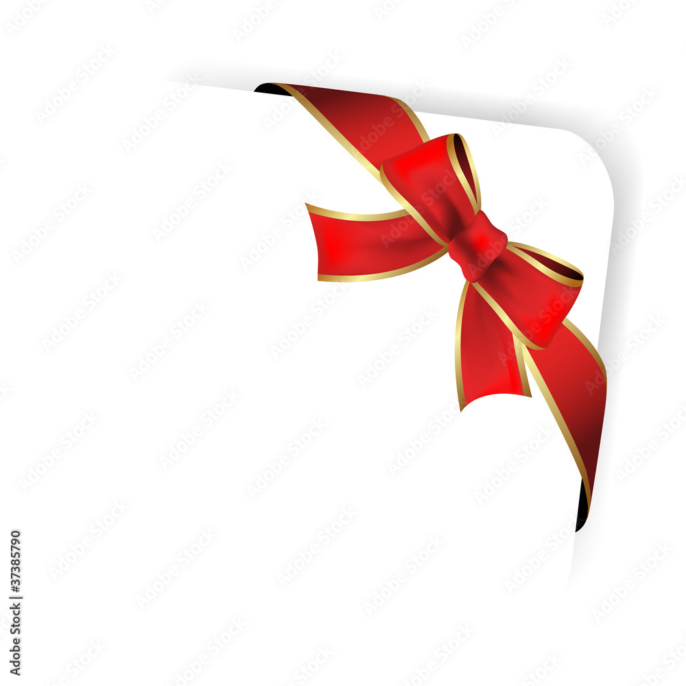 Vector red bow Vector red bow