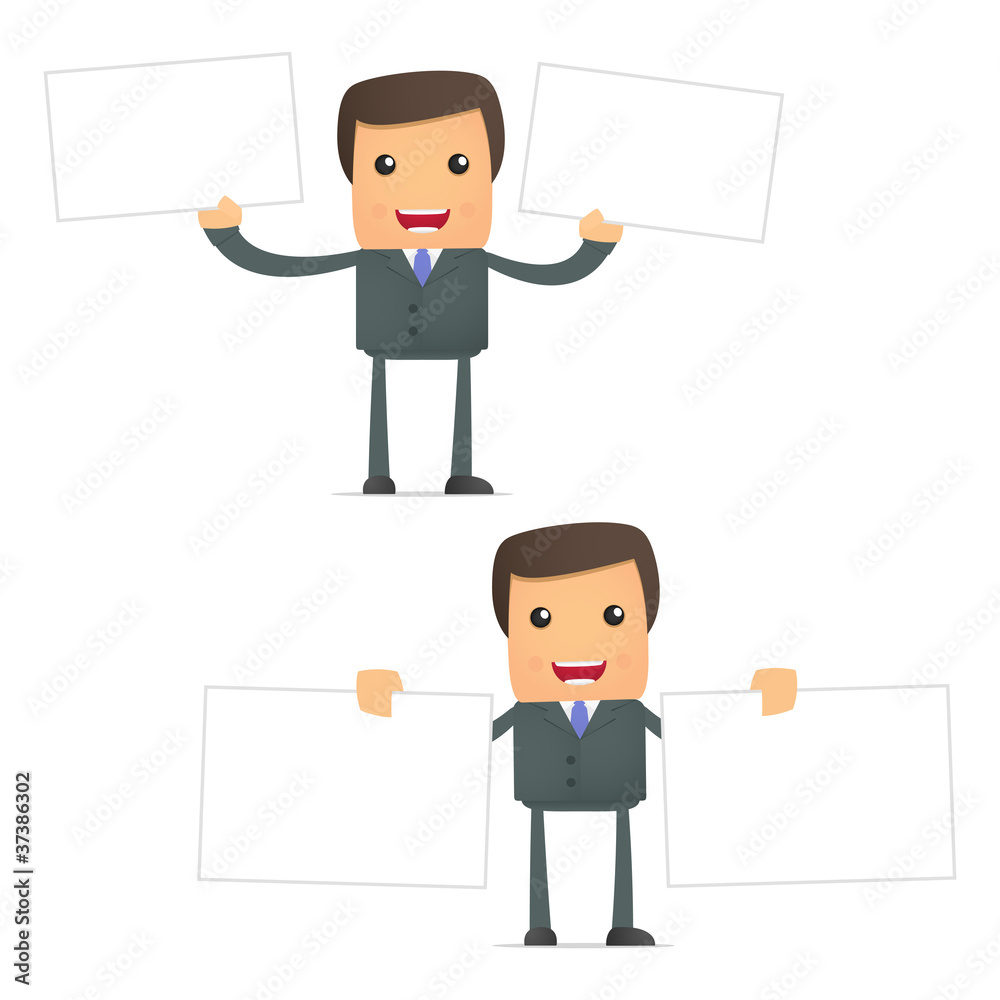 set of funny cartoon businessman set of funny cartoon businessman
