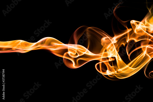 Bilde på lerret Fond texture abstrait flamme fumée