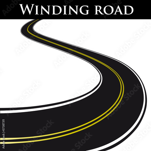 Vector winding road