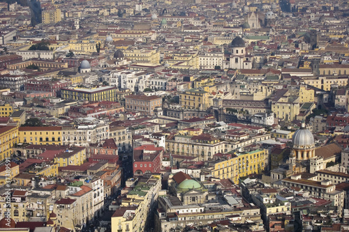 aeriel scenic view of naples city in italy