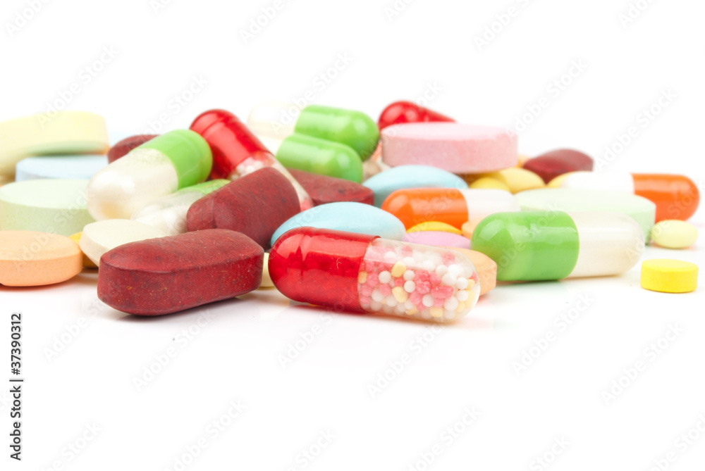pills isolated on white background pills isolated on white background