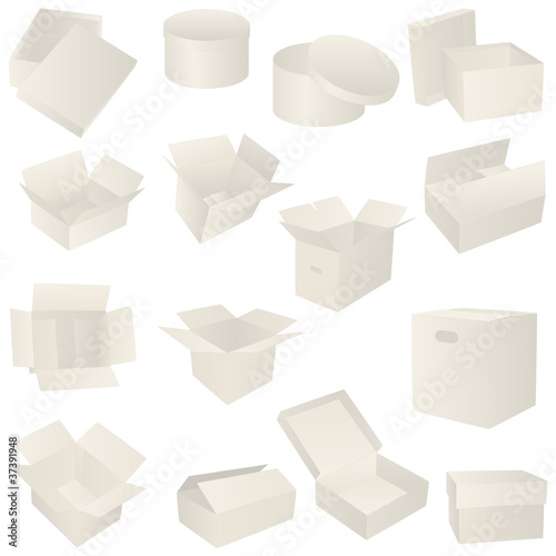 15 cardboard boxes