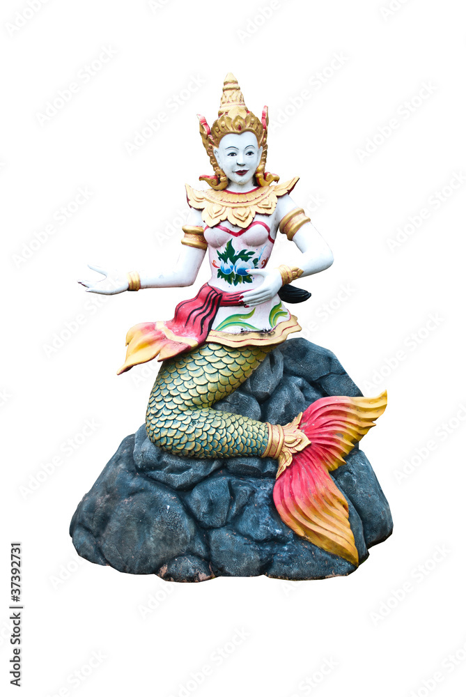 sculpture of mermaid