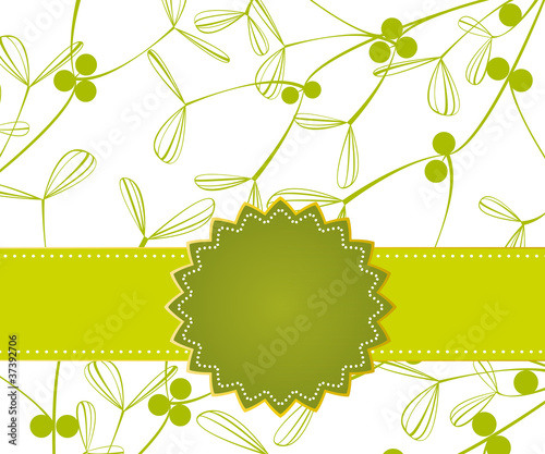 Christmas background with mistletoe
