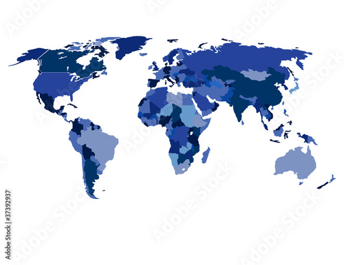 Isolated World Map Illustration