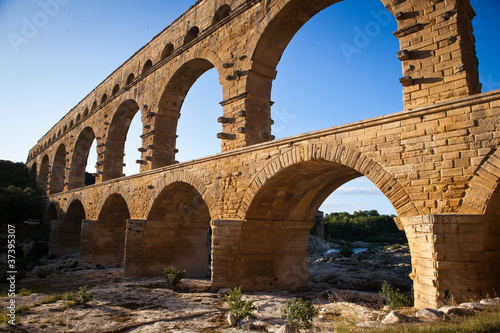 Canvas Print Pont du Gard, Languedoc-Roussillon, France
