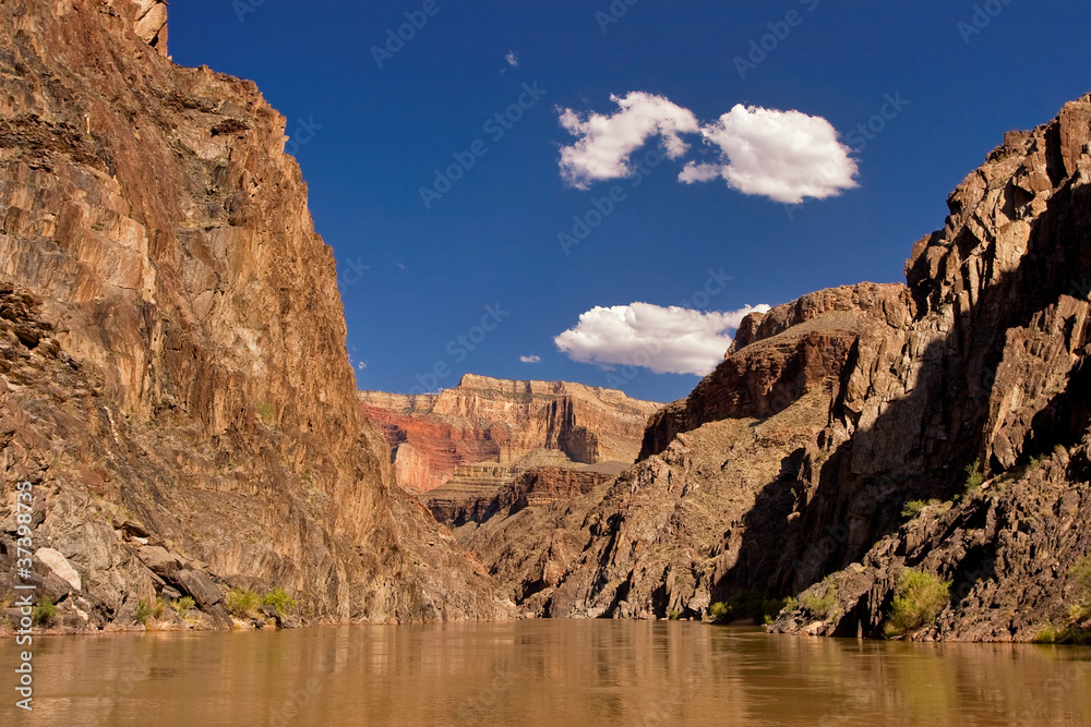 The Colorado River at the bottom of the Grand Canyon