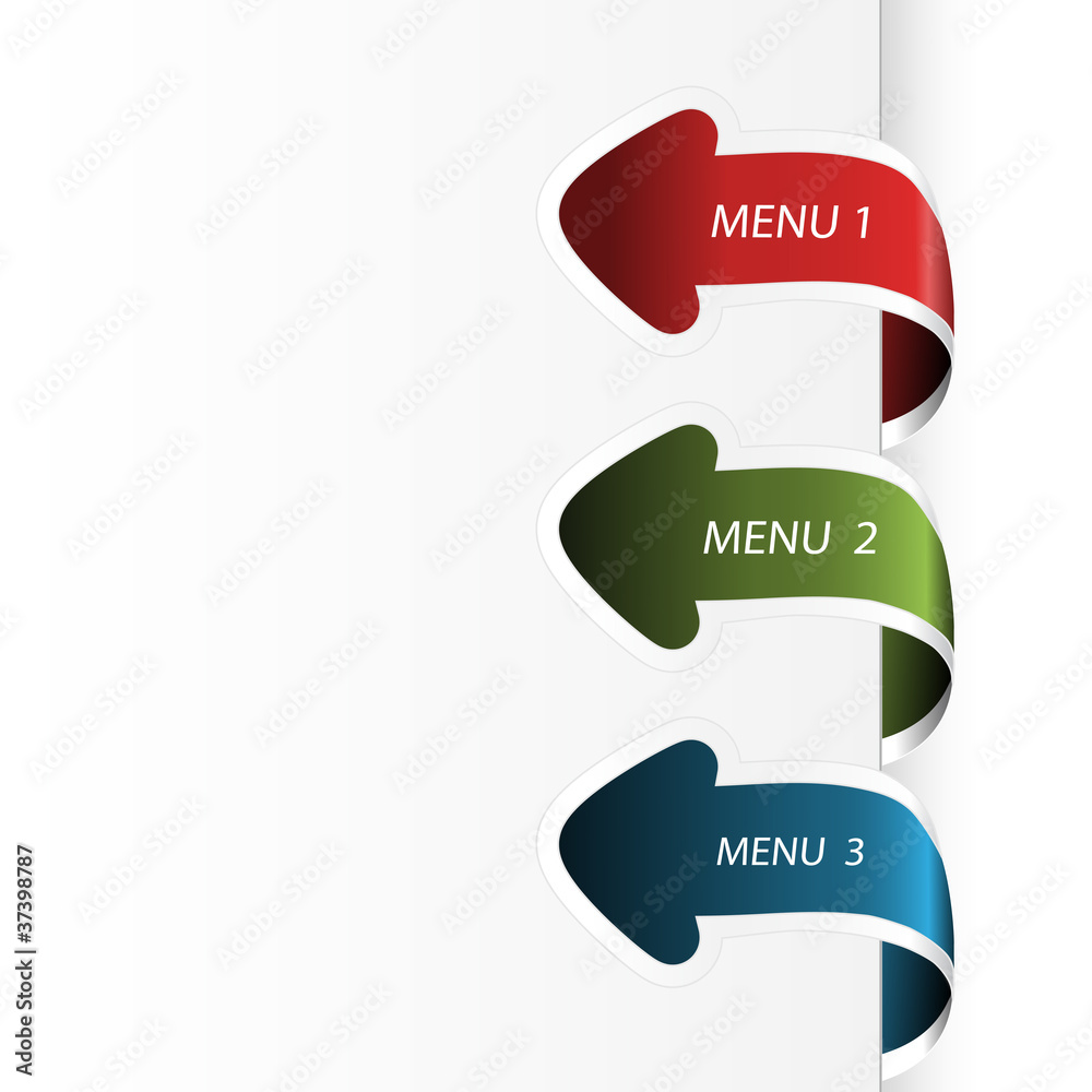 Vector navigation menu items - web template Vector navigation menu items - web template