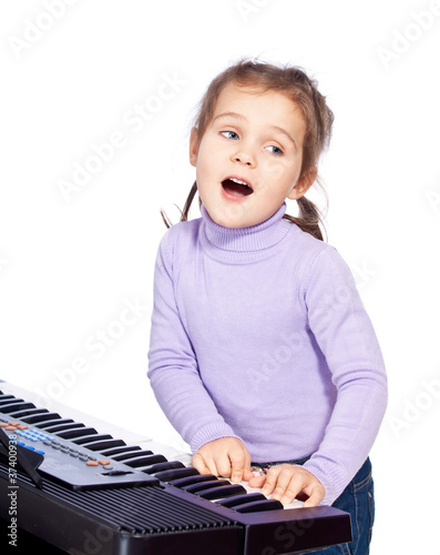 girl playing the piano